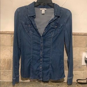 WHBM jean top
